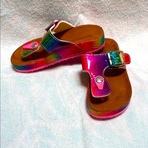Kensie Girl Rainbow Patent Sandals - Picture 1 of 6